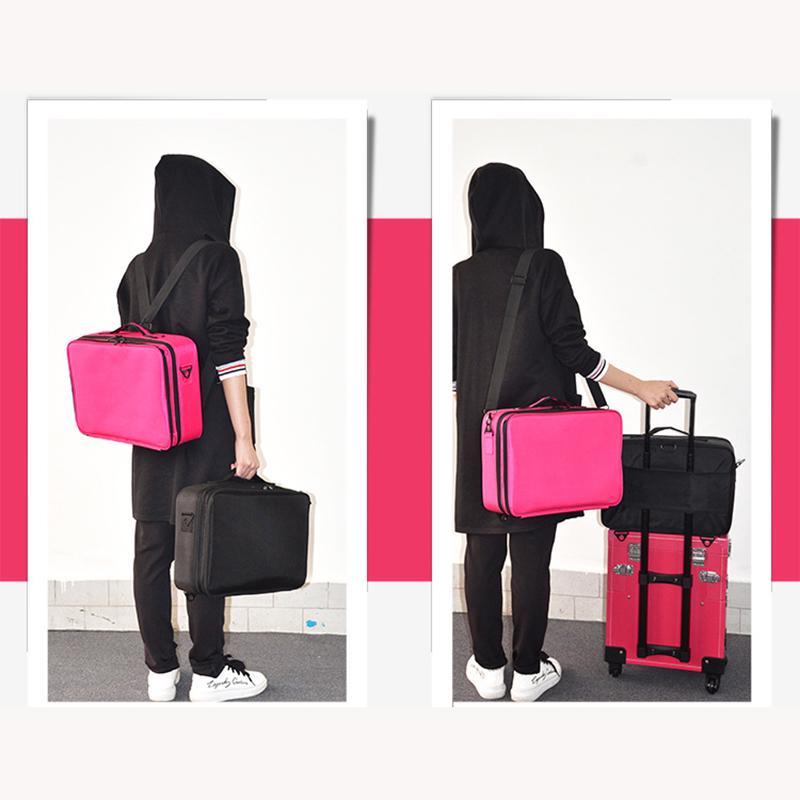 Profesjonalny organizer do makijażu Kosmetyczka o dużej pojemności Etui do przechowywania Wielowarstwowe walizki