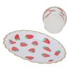 10Pcs Party Tableware Disposable Strawberry Pattern Tableware Set for Birthday Parties Seaside Parti