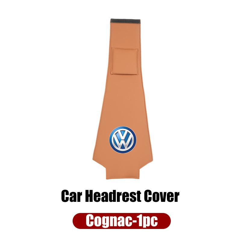 Leather Car Headrest Anti Dirty Protective Cover For VW Golf Jetta Passat Mk4 Mk5 Mk6 CC Golf 5 7 Tiguan Scirocco Sagitar Zk6