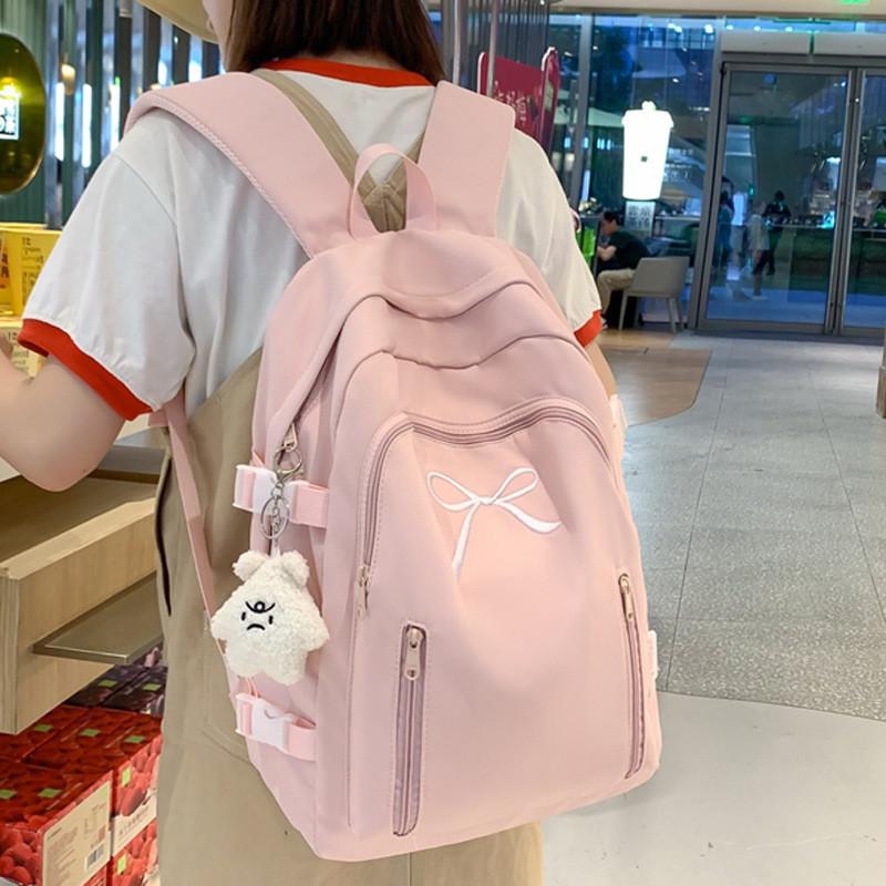 Nylon School Backpack With Comfortable Shoulder Straps For College Students