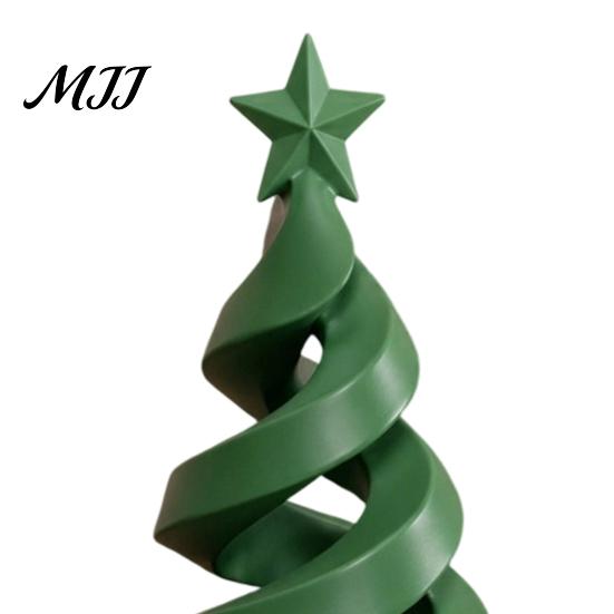 Festive PLA Plastic Art 3D Printed Christmas Tree Candle Holder, Spiral Small Shaped Compact Desktop Holiday Figurine Tealight Stand, Dining