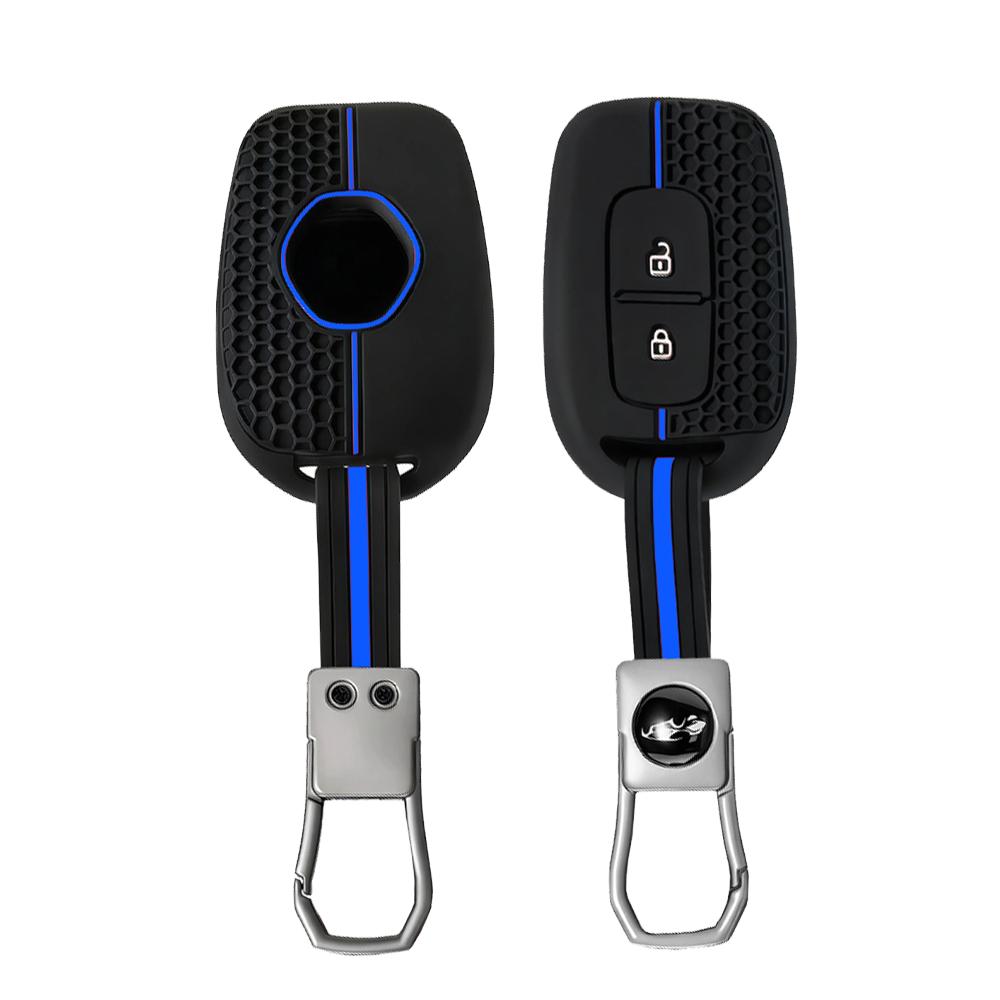 2 Button Fob Shell Holder Silicone Car Key Cover Case for Renault Kwid Traffic Symbol Dacia Sandero Logan Duster 2016 2017 2018