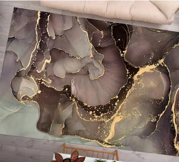 Blue Marble Rug Marble Rug Abstract Rug Living Room Rug Modern Non-Slip Rug,Aesthetic Rug Area Rug Bedroom Rug Home Decoration