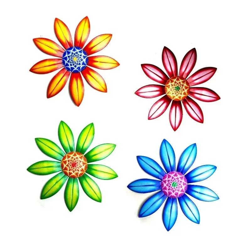 Gartendekoration Metallblume Wanddeko Kunst Skulptur Hängeornament Ästhetische Heim Zimmer Garten Hof Dekoration Außen
