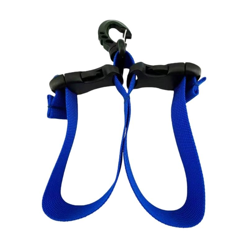 Quickly Adjust Mechanism Fast Detach Fin Strap with Double Buckle for Comfortable Diving Ergonomic Swimming Fin Strap