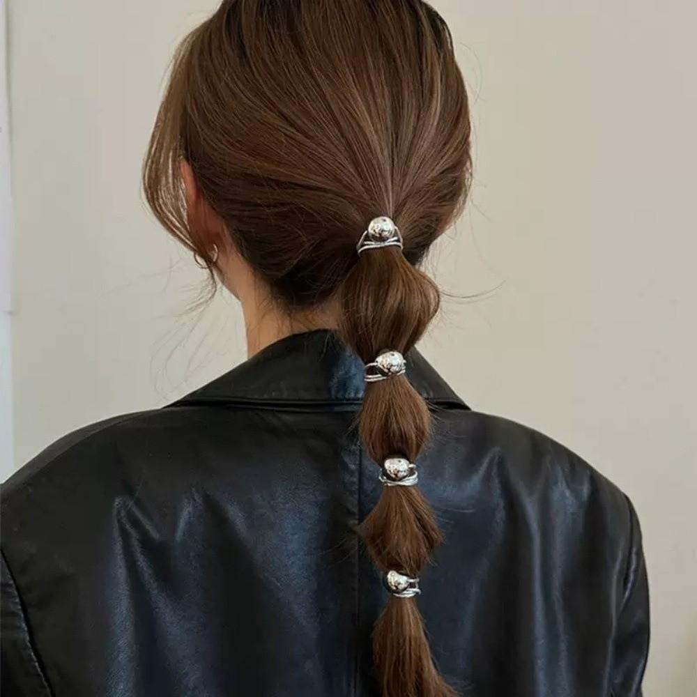 10pcs Ball Shape Headbands Set Korean Hair Rope Fashion Ponytail Hair Rings Elegant Party