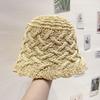 Summer Female Fisherman's Hat Sunshade and Sunscreen Beach Sun Hat Hollow Breathable Woven Fisherman's Hat