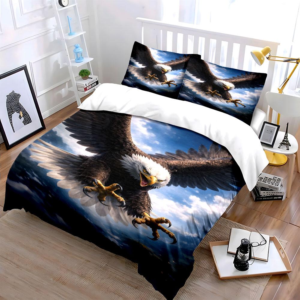 Soaring bald eagle design. Bedding sets Duvet cover sets Duvet covers Pillowcases(1*Duvet Cover 2*Pillowcases without duvet insert)