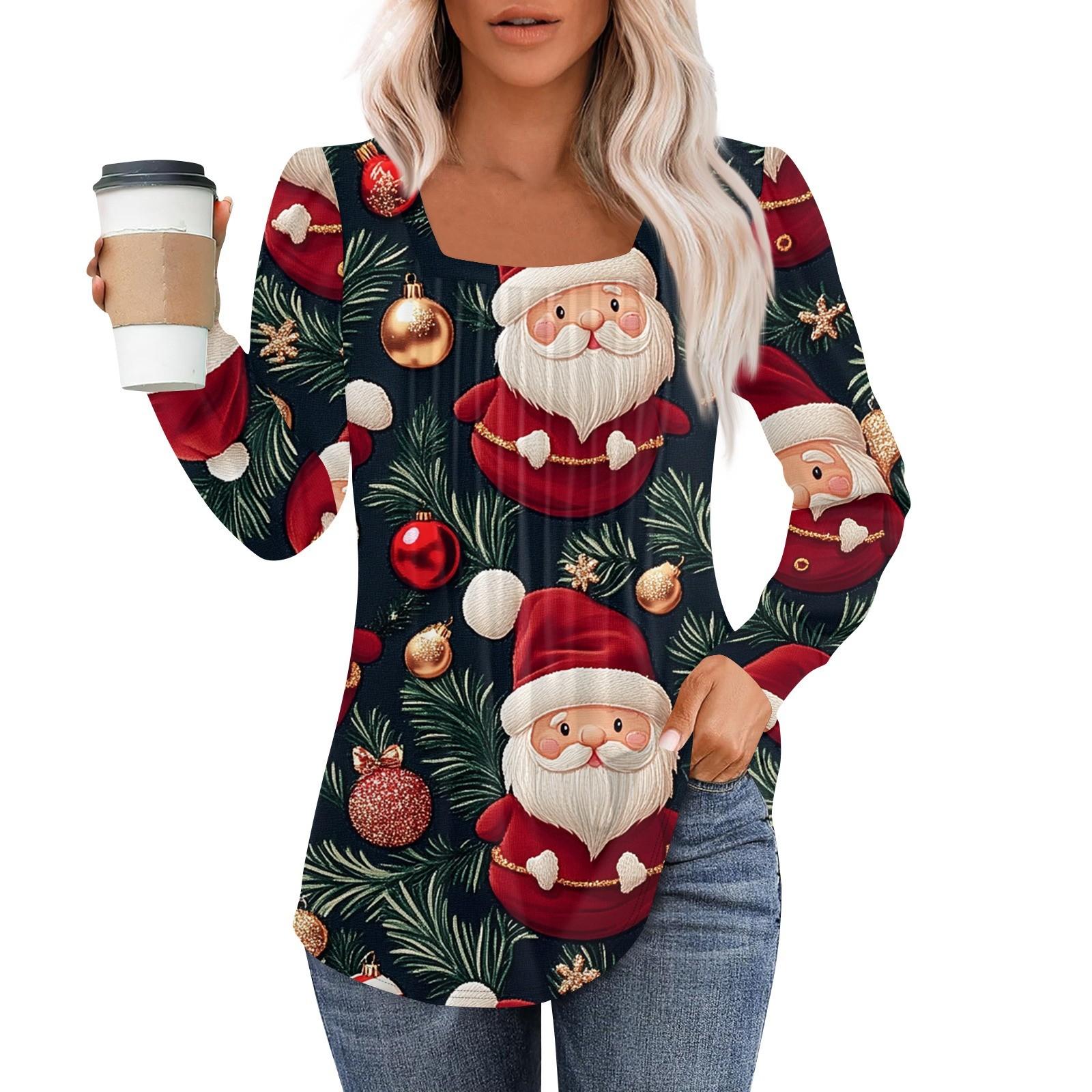 

Рубашки с длинным рукавом для женщин, топы, нарядные повседневные блузки, плиссированные туники с квадратным вырезом XXL