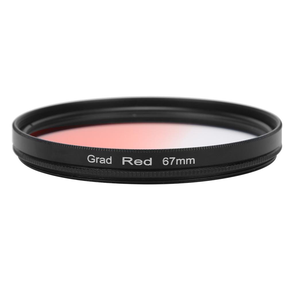 Filtro de Lente de Câmera Junestar 67mm Filtro de Cor Graduado para CanonNikonOlympusFujiGraduado Vermelho