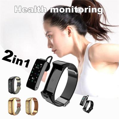 Hovor 2v1B6 s náhlavní soupravou Bluetooth Smart náramek Náhlavní souprava pro chytré hodinky handsfree