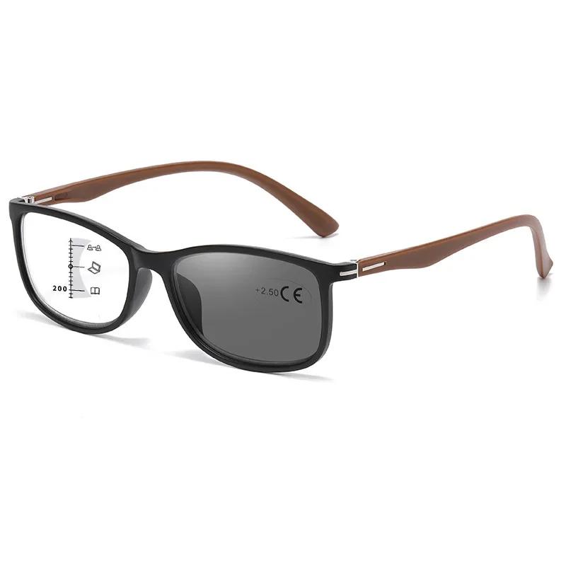 Progressive Multifocal Photochromic Reading Glasses Ultra Light Comfortable Fashionable Simplicity Eyeglasses +1.0 To +4.0
