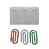 Earrings Silicone Molds Jewelry Making Mold Paper Clip Shape Pendant Moulds Silicone Texture Present for Art Enthusiasts