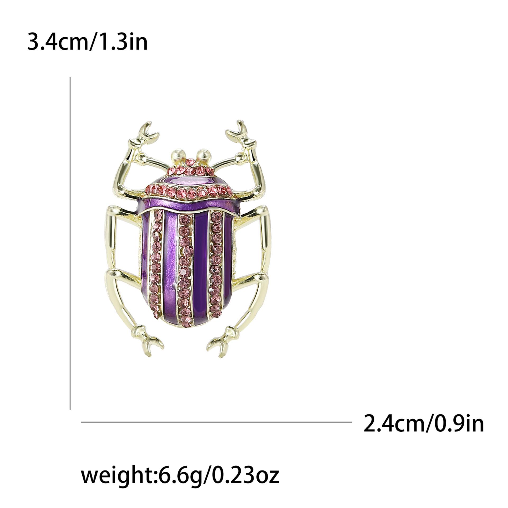 

Брошь в виде жука из сплава с эмалью и стразами, изысканная креативная булавка для украшения корсажа для мужской и женской одежды