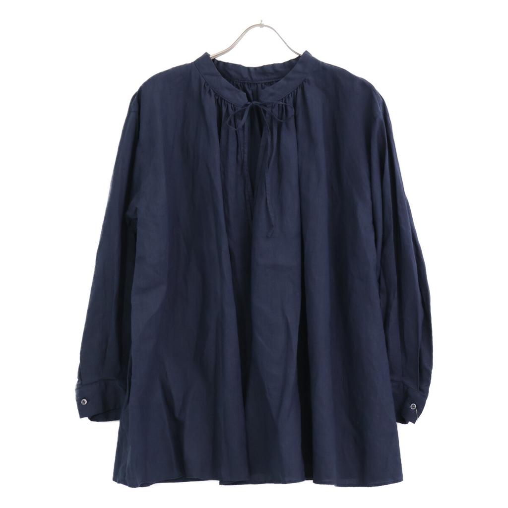 Graphpaper GL241-50277B Linen Smock Blouse / Linen Smock Blouse tops 00 NavyUsed