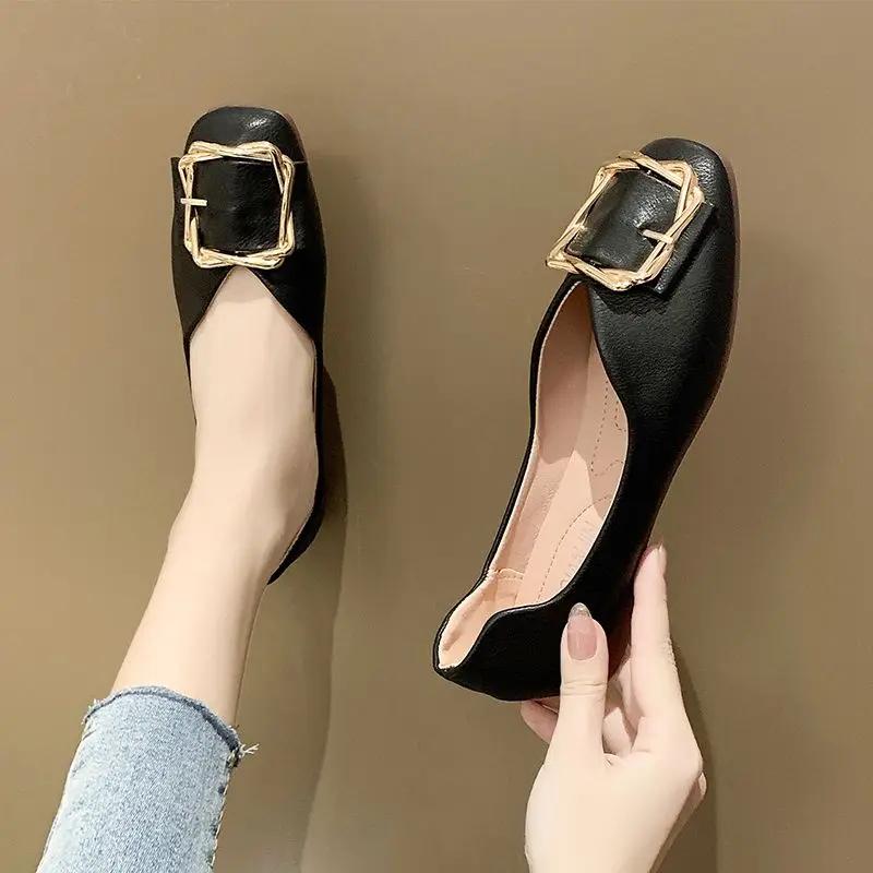Fashion Moccasins Ladies Footwear Low Heel Elegant Slip-on Women's Flat Shoes Dress Korean Style Spring Sale Shoe Promotion Chic Price