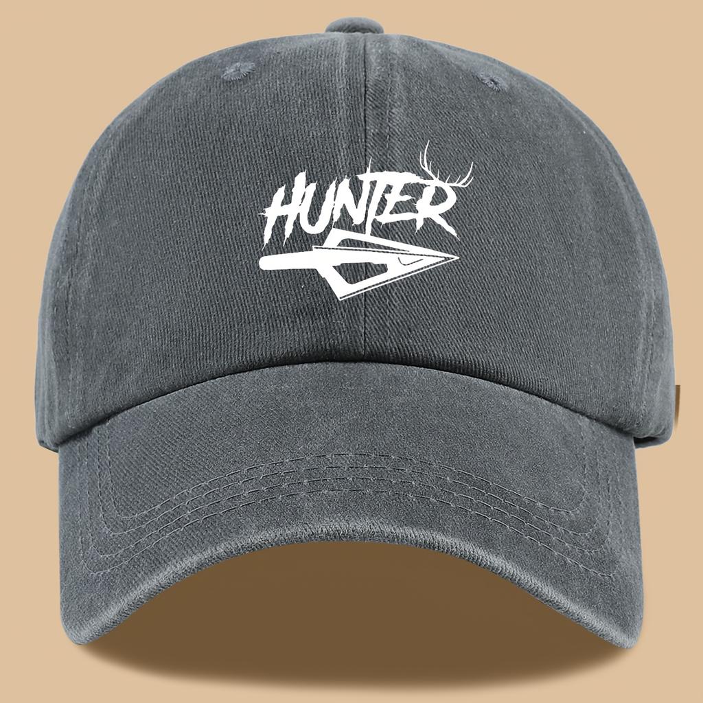 Fashionable Hunter Antler Print Retro Trucker Cap/Baseball Cap Breathable Adjustable Outdoor Sun Hat