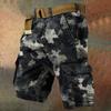 Men's Summer Loose Casual Camouflage Work Shorts, Large-sized Multi-pocket Mid-length Pants Without A Belt