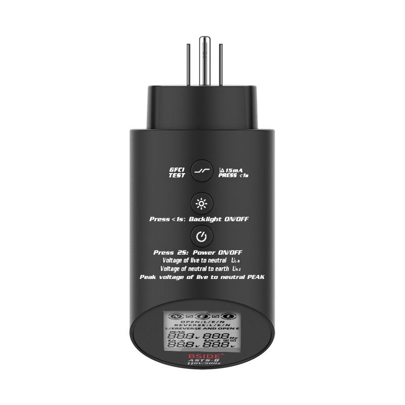 Large Digital Display Socket Tester for Power Polarity and Electrical Safety Inspection