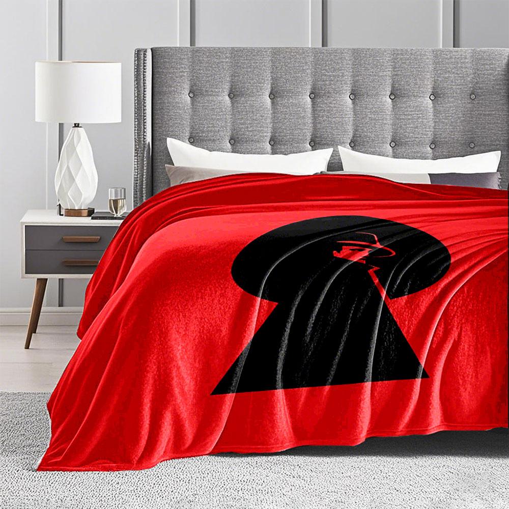 Mysterious Detective Silhouette for All Seasons Blanket Lunch Break Throw Gift