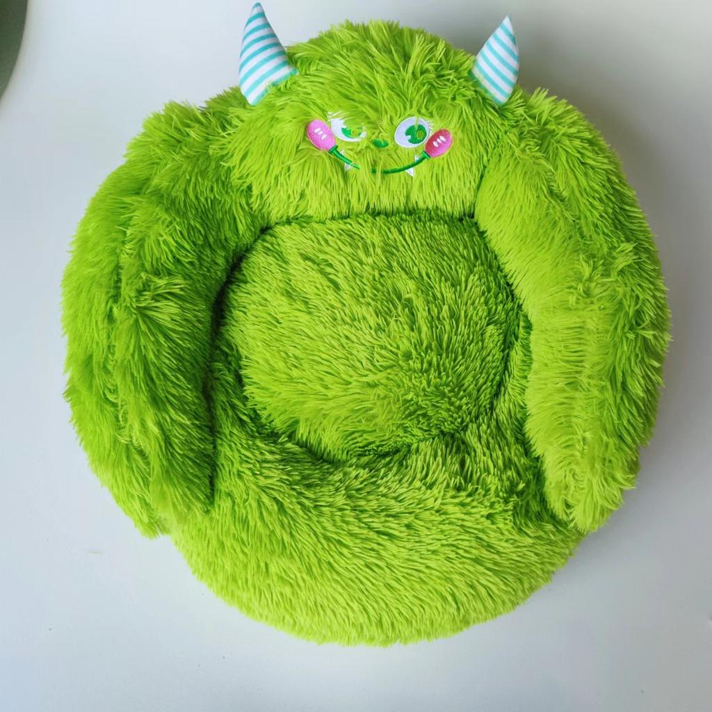 Long-haired Nest Cartoon Monster Pet Nest Mat Dog Nest Cat Nest Universal Washable Creative Personality Cute Plush for All Seasons