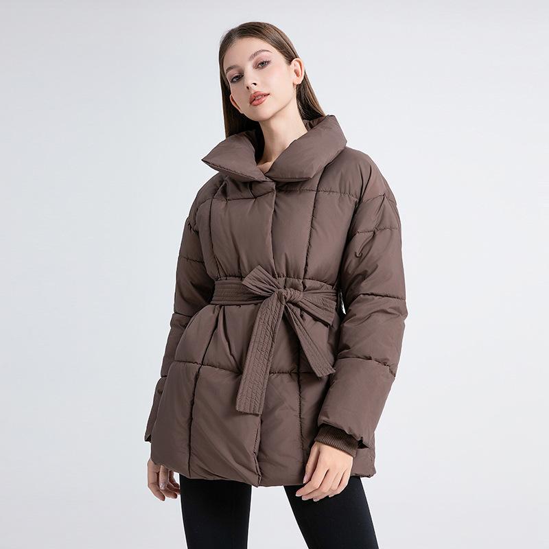 Down and Cotton Jacket, Women's, Medium To Long, New Style, Design Sense, Cotton Jacket, Cotton Coat Jacket, Winter Thick Jacket