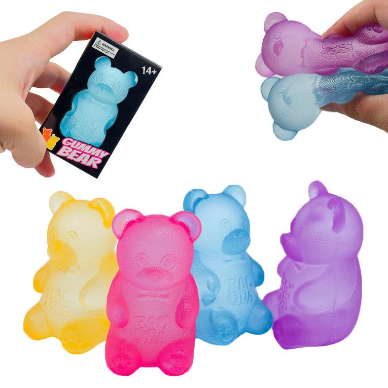 Želatinový medvídek Mačkací hračka Kreativní pomalu se vracející Squishy hračka Hračka na relaxaci po práci Zábavná měkká Hračka pro smyslovou stimulaci ruky