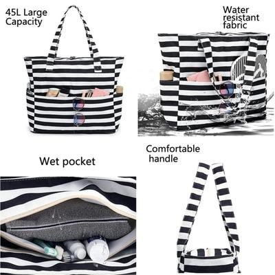 Strandtasche Wasserdicht Faltbar Große Kapazität Leicht Tragbar Reise Aufbewahrungstasche für Outdoor Schwimmen Urlaub