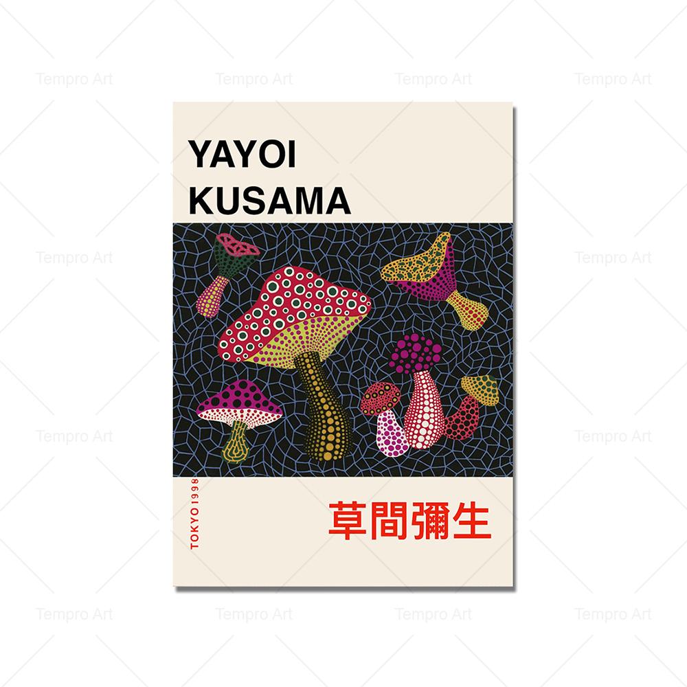 Abstract Pumpkin Cat Bird Yayoi Kusama Poster Tokyo Exhibition Canvas Painting Wall Art Pictures Prints Living Room Home Decor