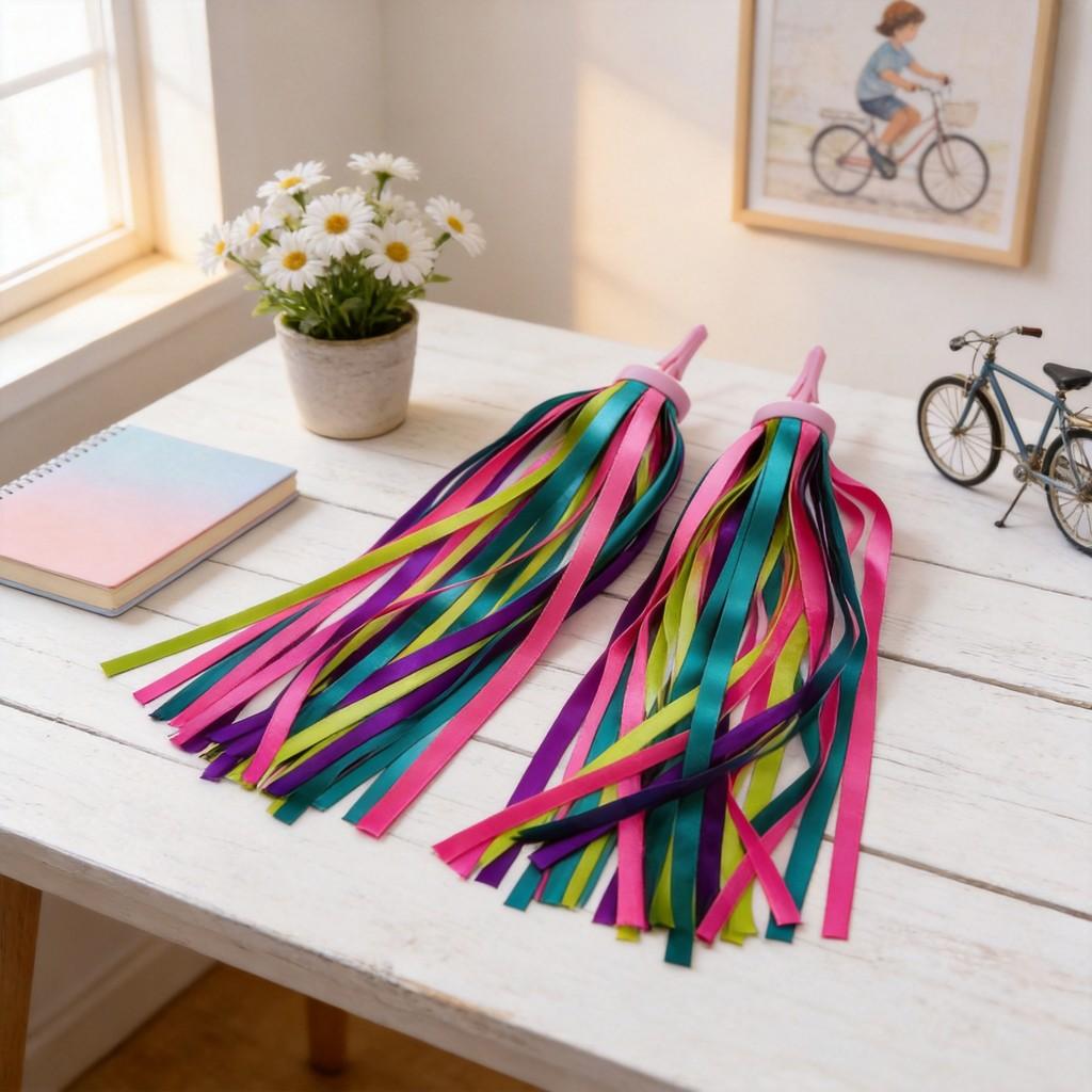 Children Skateboard Accessories With Colorful Ribbons And Bell For Safety And Decor