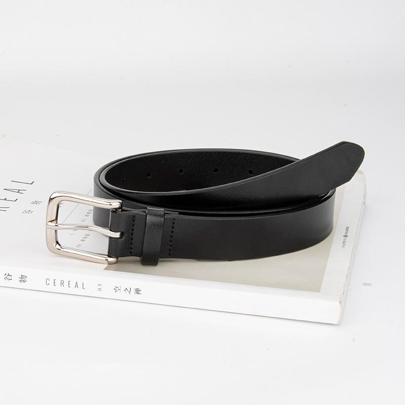 Women's Genuine Leather Ins Style Genuine Leather Belt Casual Simple Commuting Versatile Dress Jeans Belt Decorative Belt