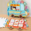 Bus Color Digital Classified Pasted Books Kids Handicraft Materials Stickers