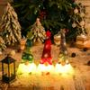 Christmas Gnome Ornaments with LED Light, Hand-Knitted Plush Doll for Tree & Home Decor, Cute Gift for Kids