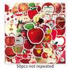 50 Sheets of Cute Fresh Graffiti Stickers: Apple-Inspired Decor for Mobile Phones