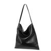 Genuine cowhide leather women's shoulder bag, stone pattern, large capacity travel hobo bag, underarm large bag