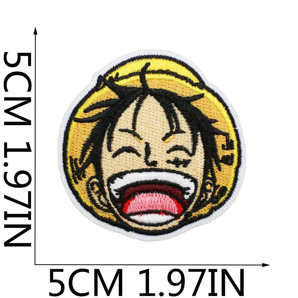 One Piece Embroidery Cloth Sticker, Clothes Decoration Patch Sticker, Japanese Animation Character Computer Embroidery Label, Bag Decoration Sticker