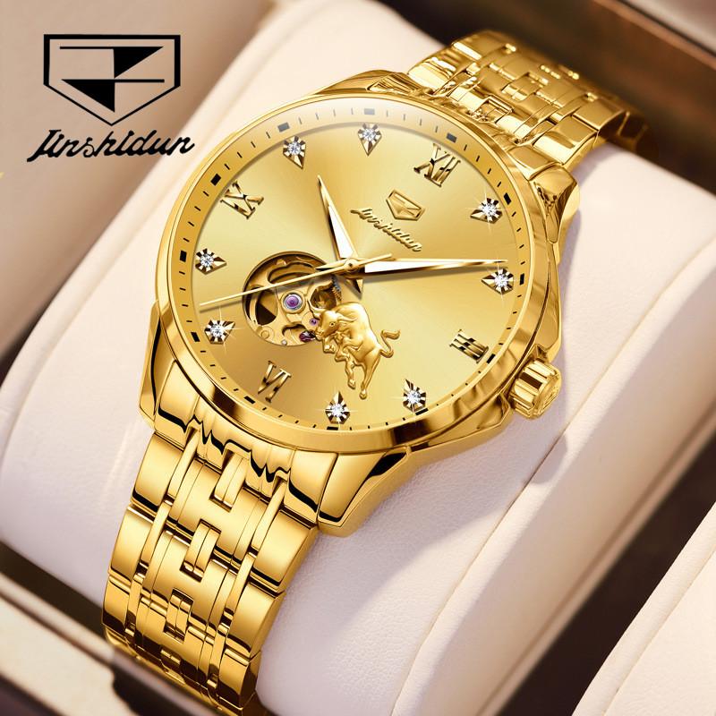 JINSHIDUN The New Business and leisure Men's Watch Fully Automatic Mechanical Watch Tubal Flywheel High -end Watch