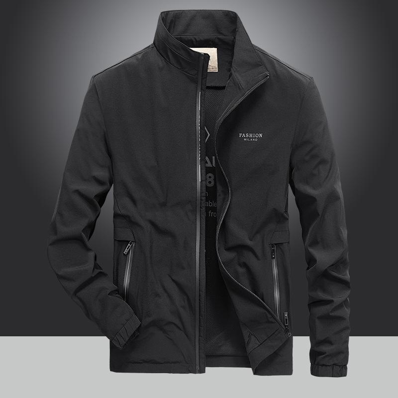 

Мужская новая куртка весна и осень повседневная большого размера мужская молодежная куртка со стойкой воротником куртка 5XL