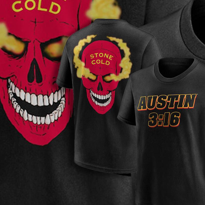 Nuove T-shirt Estive Nuovi Arrivi Uomo Nero Stone Cold Steve Austin Slam 100% Cotone Top T-shirt Oversize