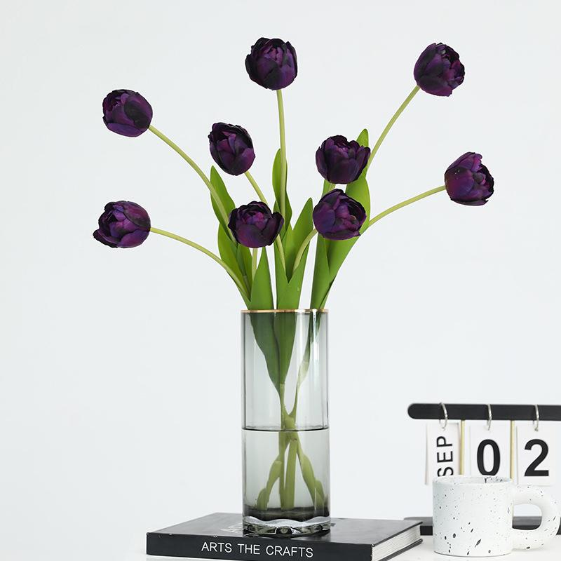 Simulation 3 Silk Tulips Home Living Room Dining Table Wedding Halloween Decoration Artificial Flowers Fake Flowers Fake Plants
