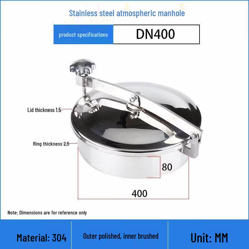 304 Stainless Steel Sanitary Quick-Opening Manhole Cover