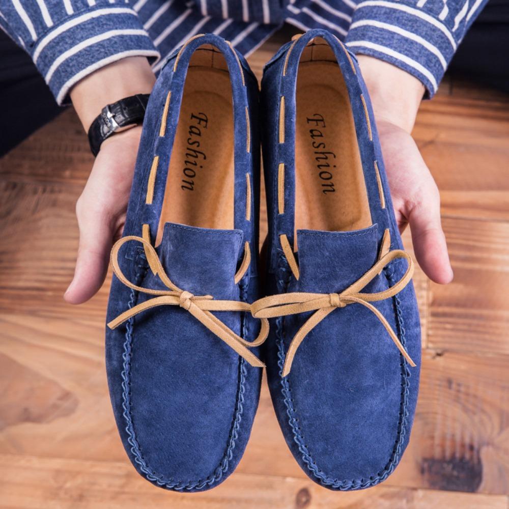 Luxury Men Loafers Soft Moccasins Summer Shoes Man High Quality Mens Shoes Casual Suede Genuine Leather Driving Flats
