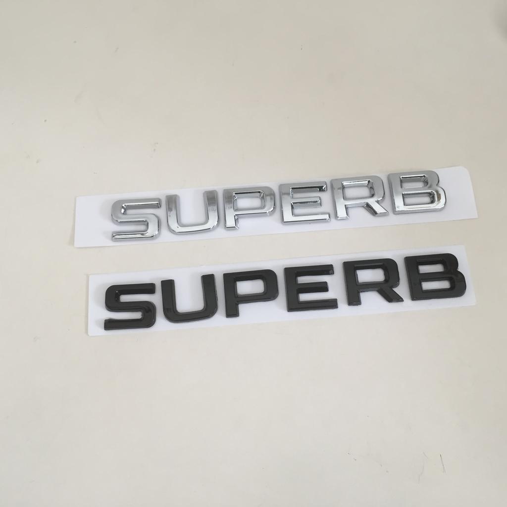1pcs 3D ABS high quality forSuperb car Letter Emblem Rear tail trunk badge sticker Decal styling auto Accessories