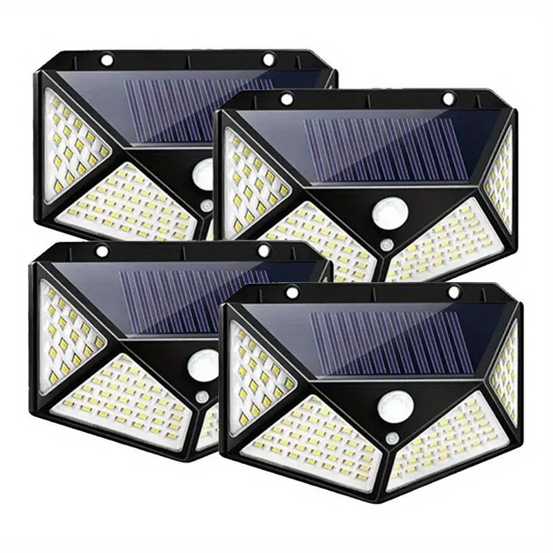 1/2/4/6/8 PCS 100 LED Solar Power Wall Light  1200mAh IP65 Waterproof  Motion Sensor Wall Lights For Garden Outside Decoration