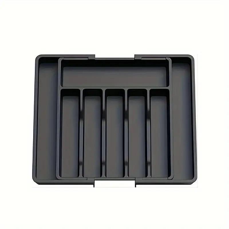 Temu Cross-border Home Storage Rack: Cutlery & Kitchen Organizer Extension Plate Box