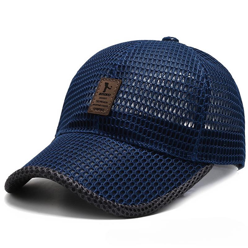 Lucky Black Cat Ademende Mesh Baseballpet voor Mannen & Vrouwen Verstelbare Stretch Pasvorm Eendensnavel Zon Hoed 2 blauw