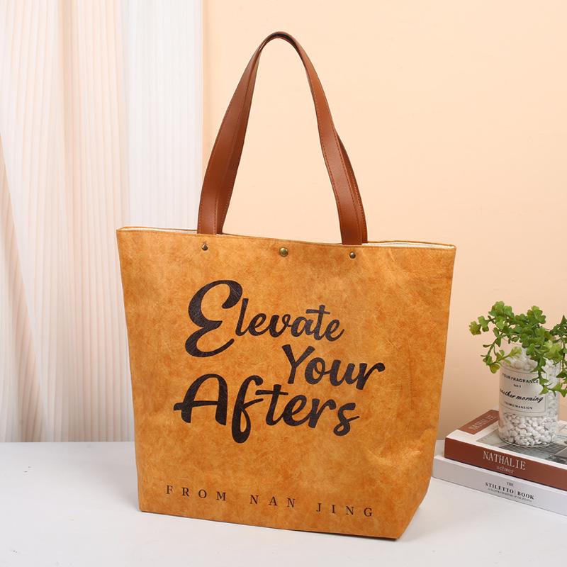 Custom Retro Canvas & Kraft Paper Shopping Bags with Eco-Friendly Logo Printing