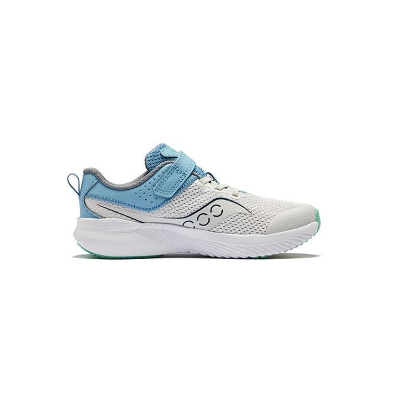 Saucony Kinvara 14 A/C kids low-top running shoes light grey blue lightweight SK167463