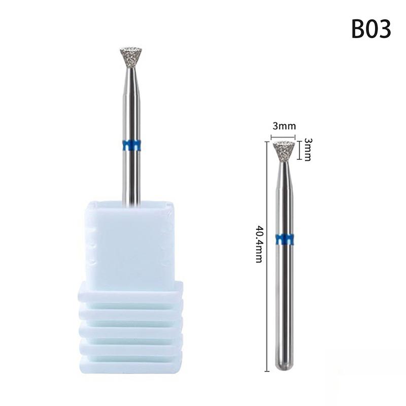 Diamond Nail Drill Bit Mill Cutter All For Manicure Machine Bit Tools Accessories Cuticle Clean For Removing Nail Gel