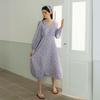 Deondeulob Dd_Floral Tie Neck Dress_Purple